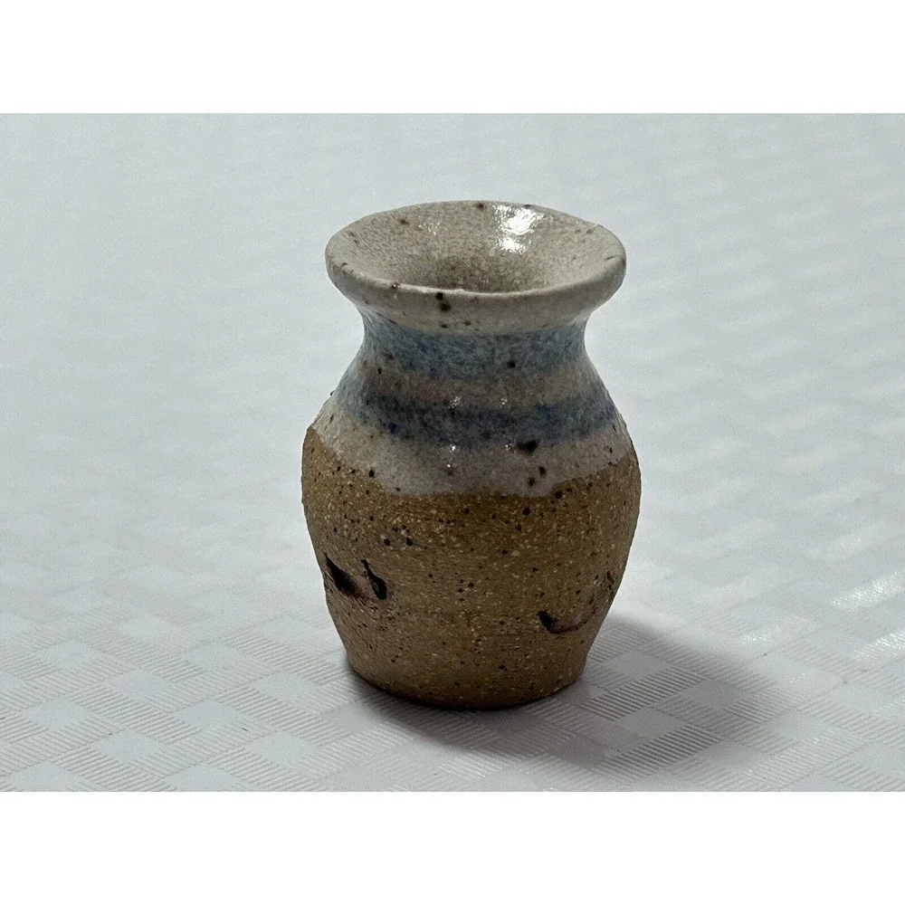 Mini‎ Engraved Sailboat 1 5/8” Pottery Vase